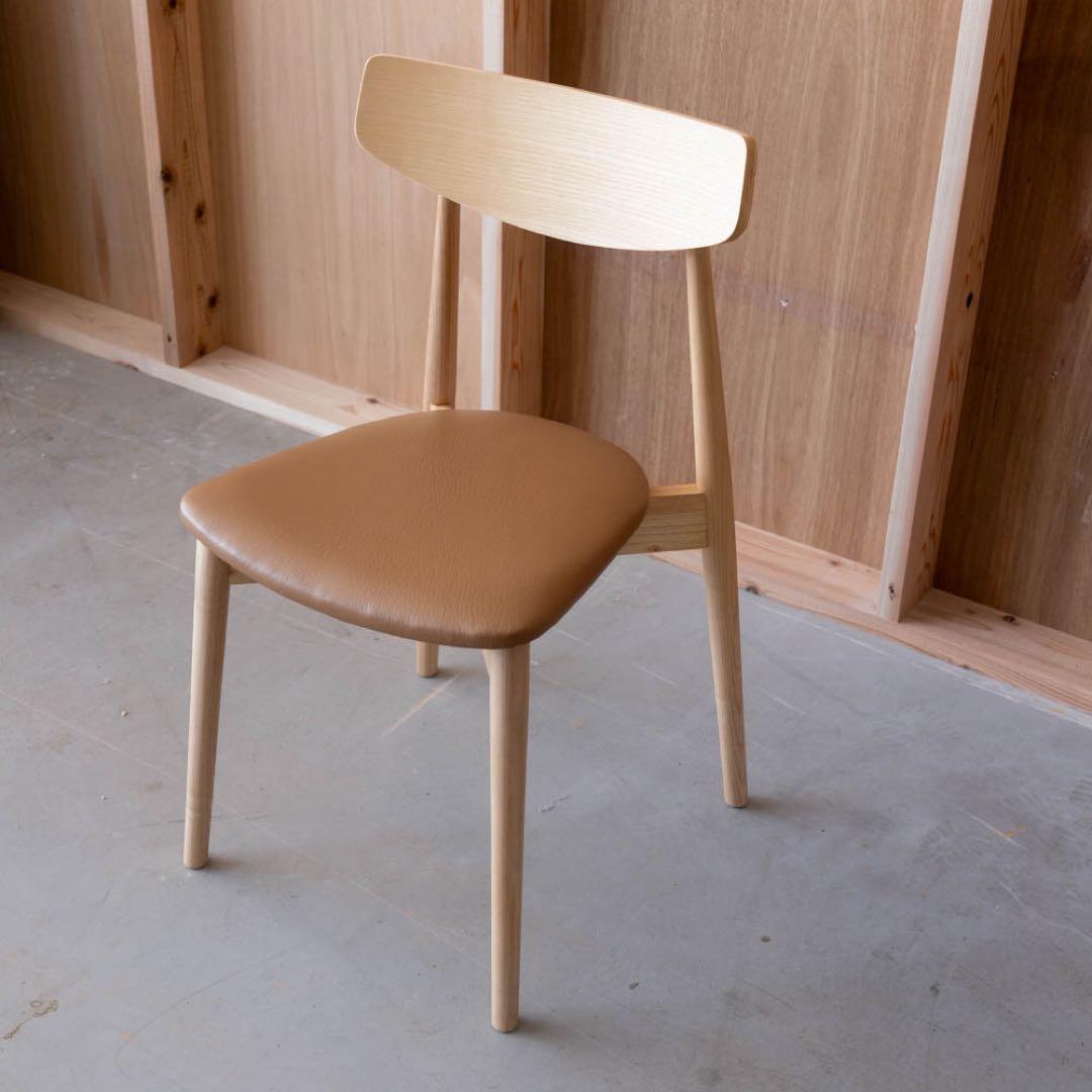 木製ダイニングチェア ベージュ　アッシュ材