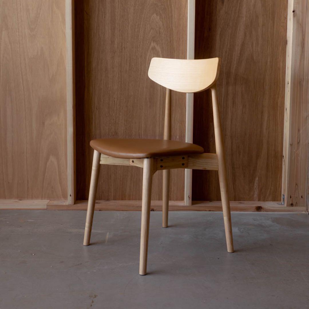 木製ダイニングチェア ベージュ　アッシュ材