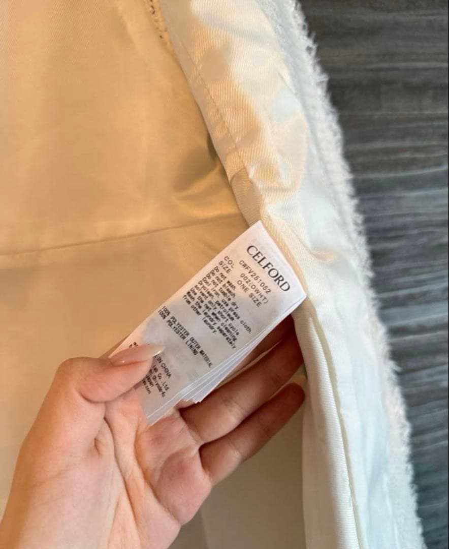 美品　CELFORD フレアペプラムツィードジレCWFV251052