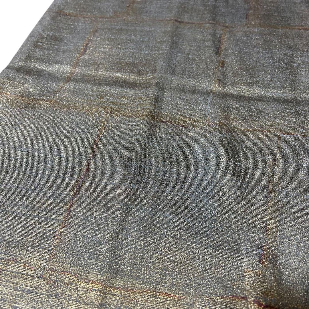 m**様 正絹　訪問着　たたき染め　フルセット　西陣唐織プラチナ箔袋帯　美品