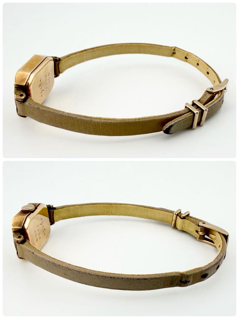 状態良好品 アガット 1406 K10 ゴールド レディース クォーツ 腕時計