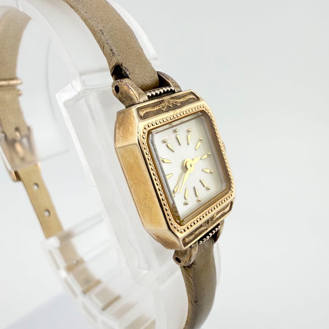 状態良好品 アガット 1406 K10 ゴールド レディース クォーツ 腕時計