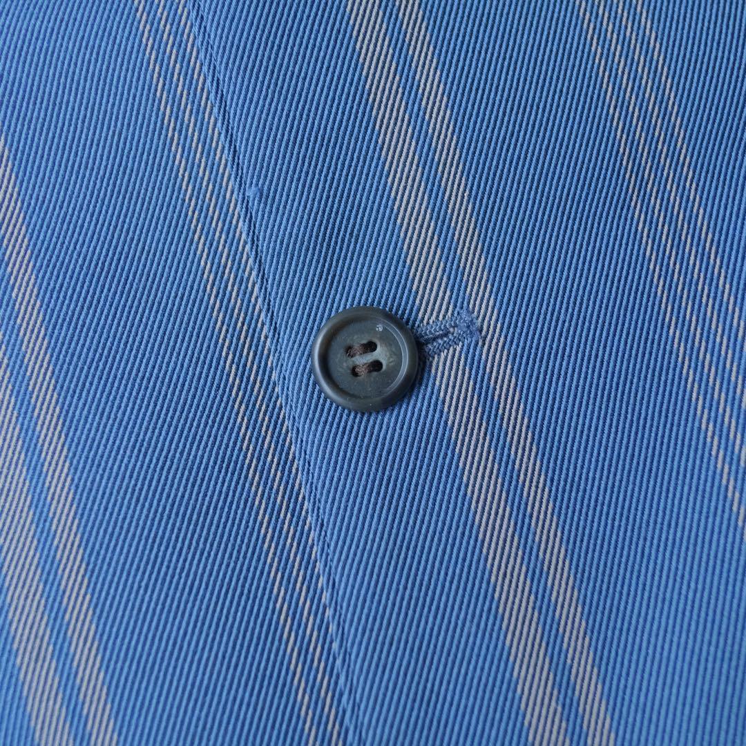 AKI NAGAI ノーカラー ストライプ 切替 ジャケット 日本製