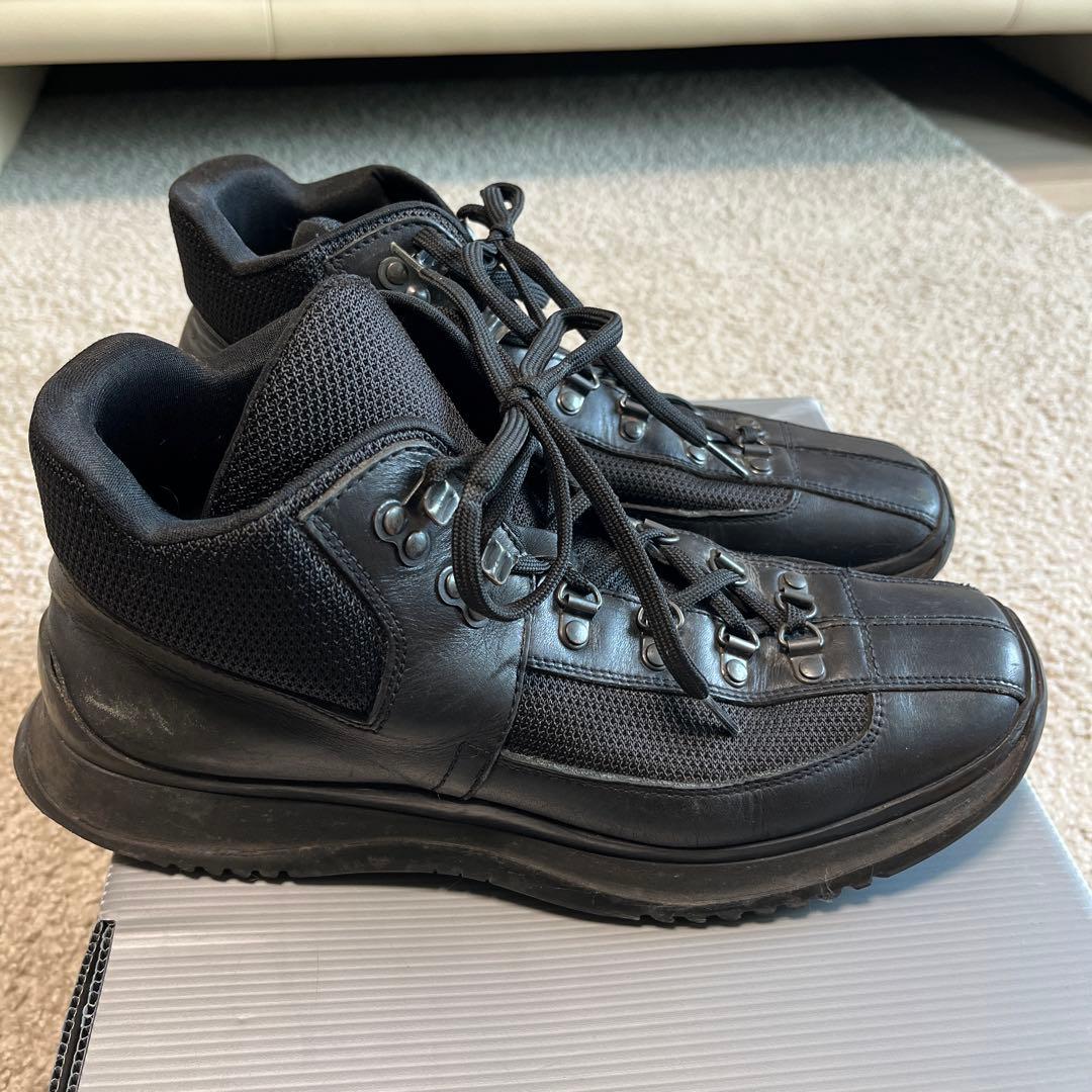 PRADA プラダ メンズ スニーカーブーツ 黒 レザー