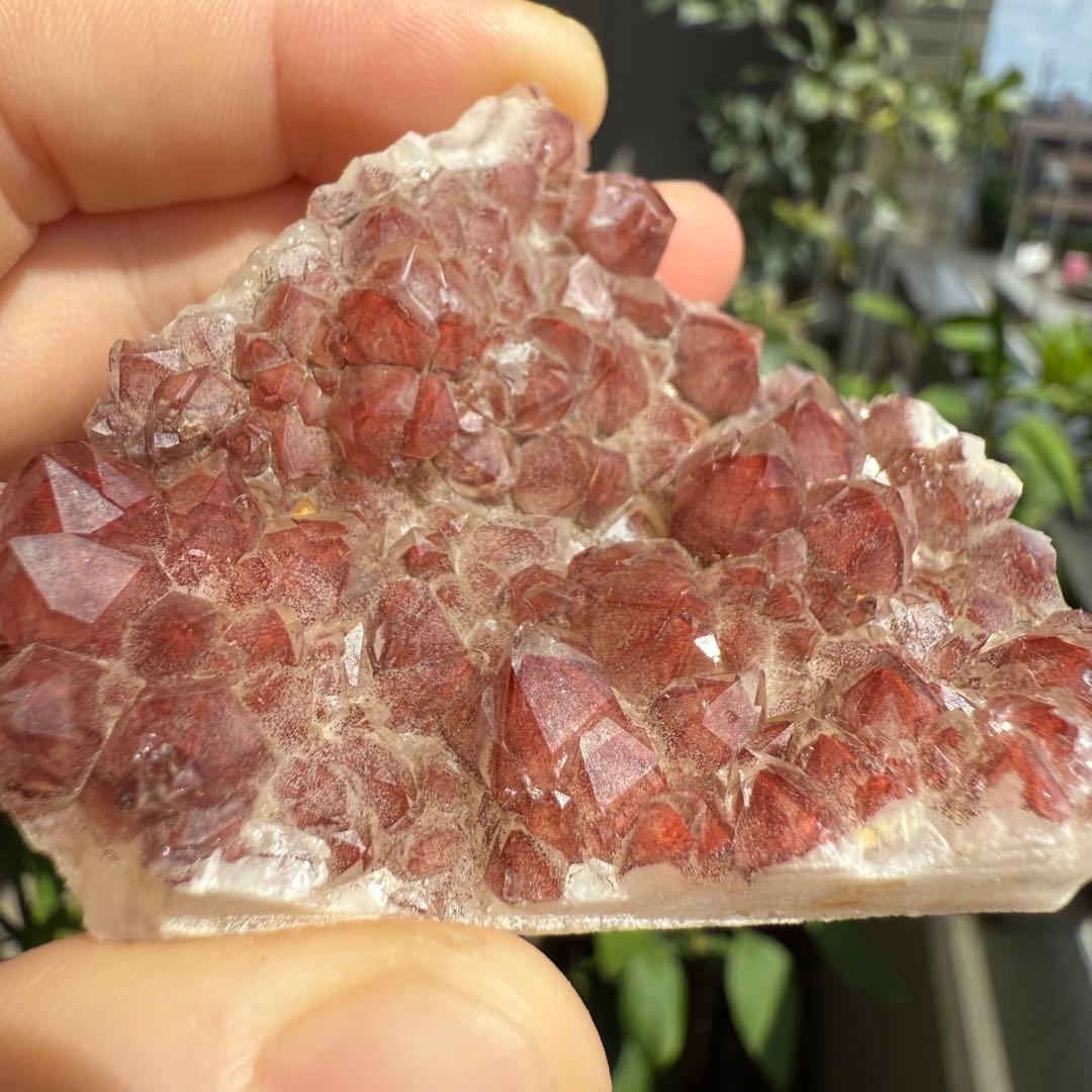 希少❣️ ザンビア産　高品質　幻影水晶　レッドファントム　クラスター　赤富士②