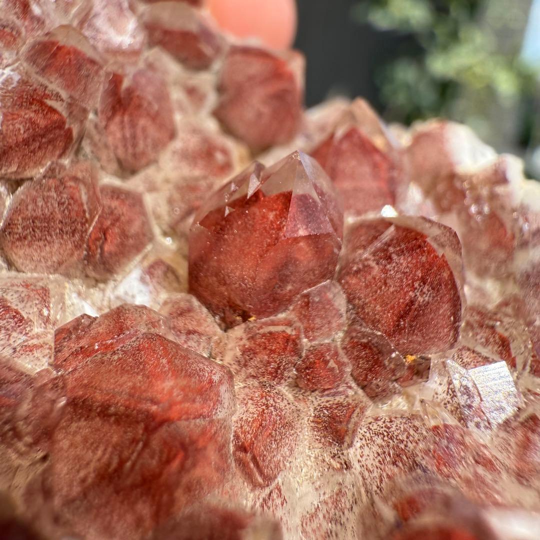 希少❣️ ザンビア産　高品質　幻影水晶　レッドファントム　クラスター　赤富士②