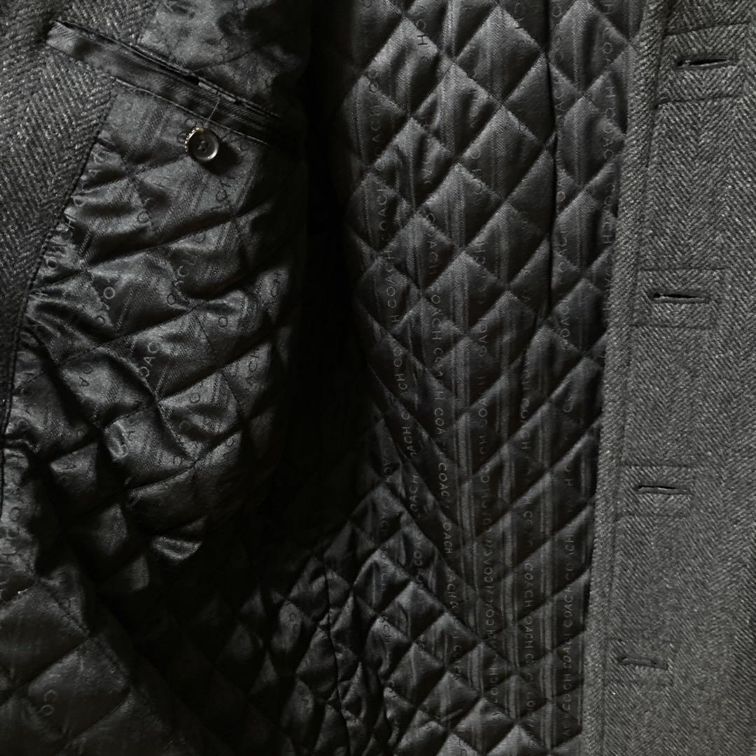 超美品 COACH コーチ ウール コート ビジネスコート