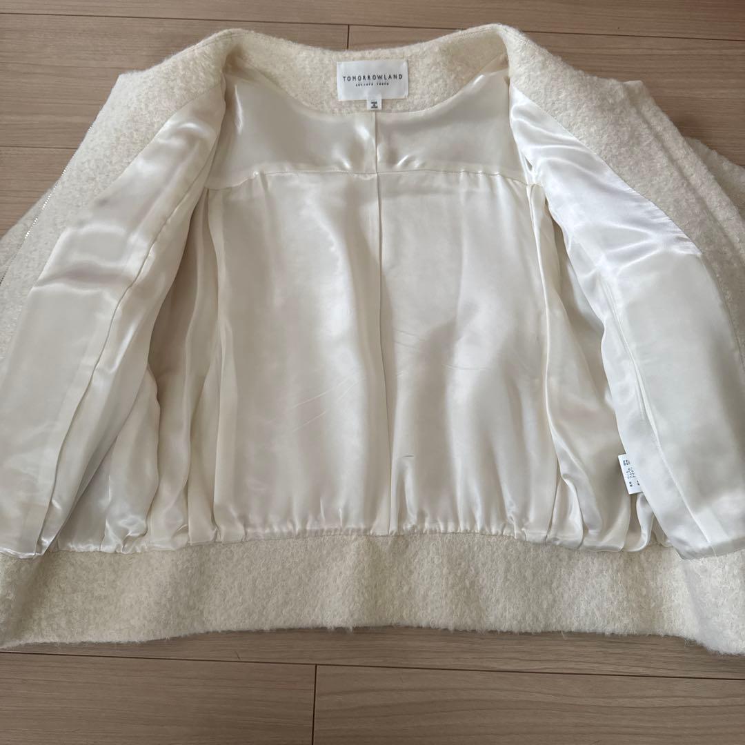 TOMORROWLAND ノーカラージャケット アイボリー