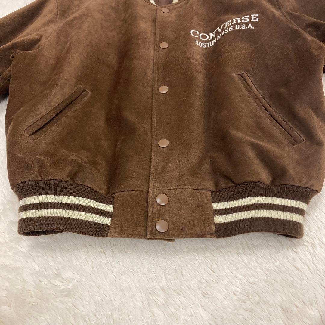 CONVERSE スタジャン レザー 中綿 ALL STAR ブラウン L