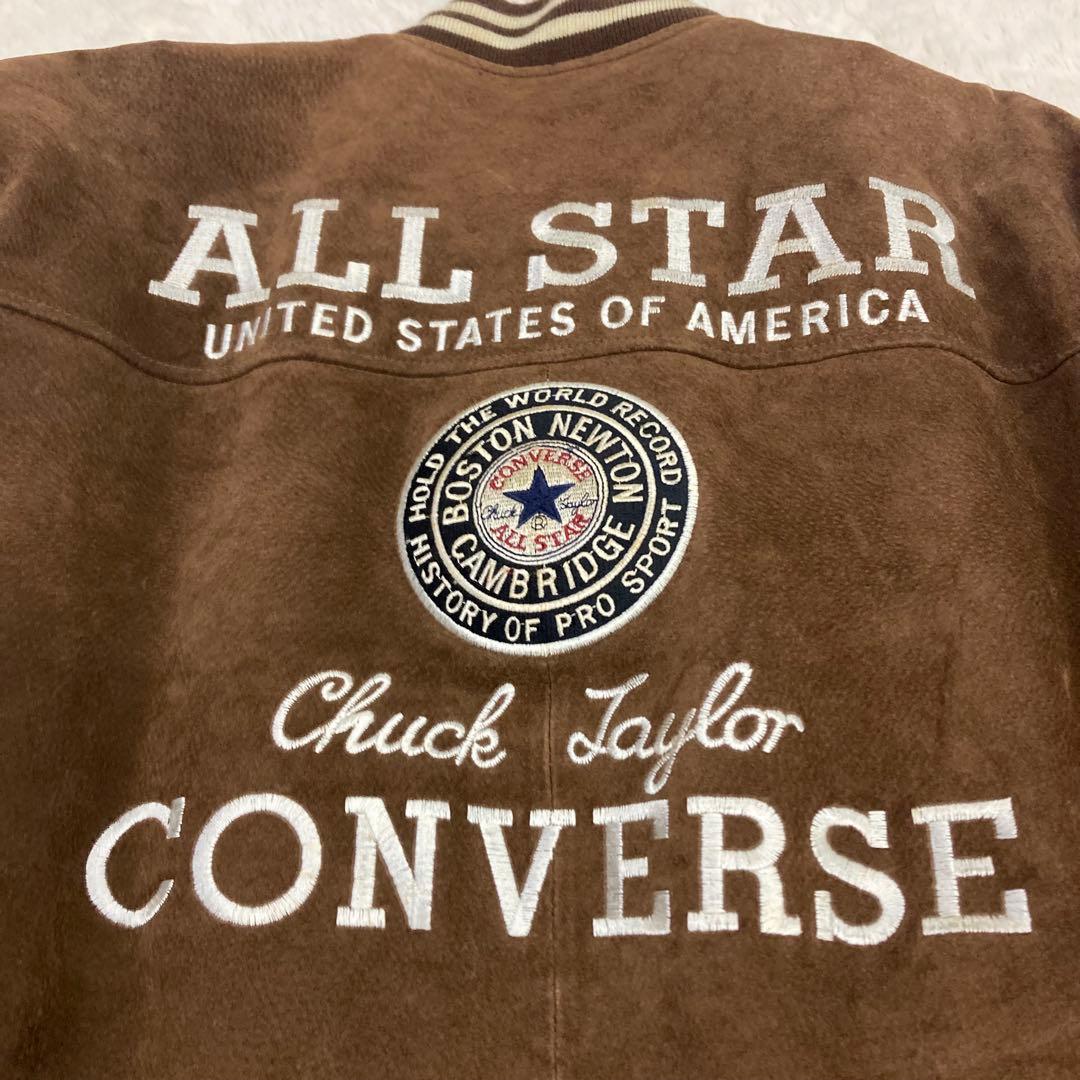 CONVERSE スタジャン レザー 中綿 ALL STAR ブラウン L