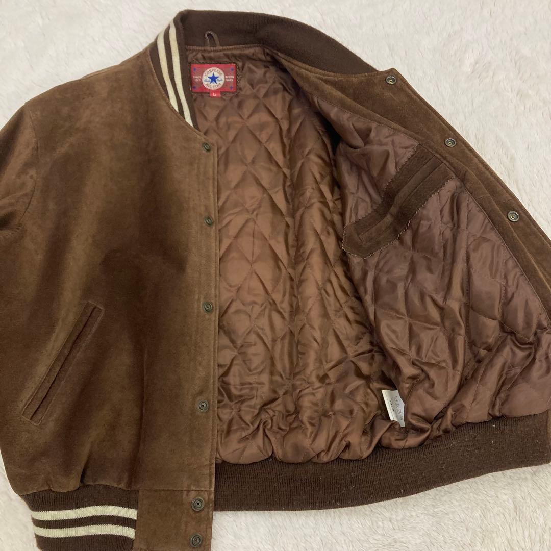 CONVERSE スタジャン レザー 中綿 ALL STAR ブラウン L