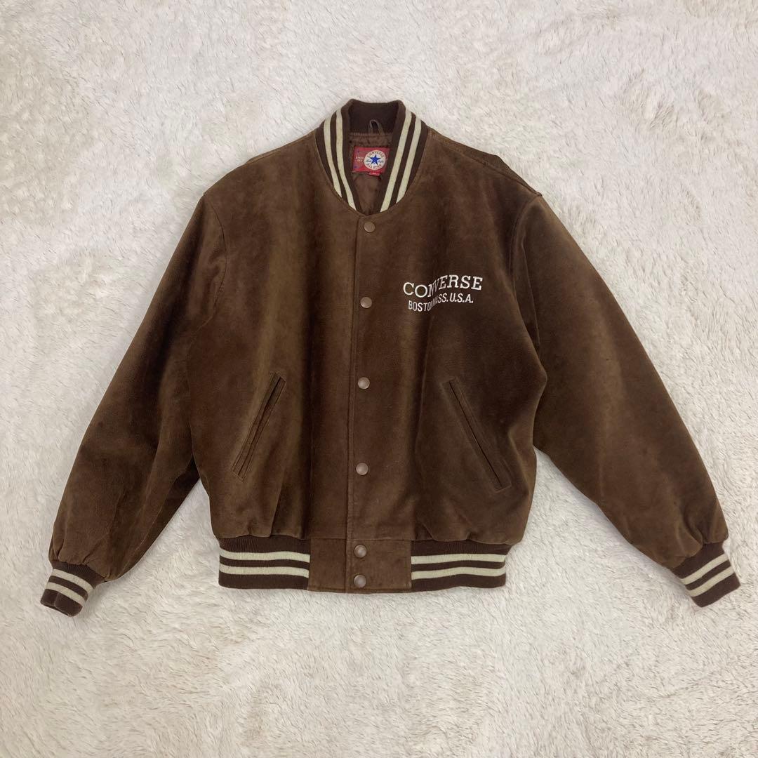 CONVERSE スタジャン レザー 中綿 ALL STAR ブラウン L