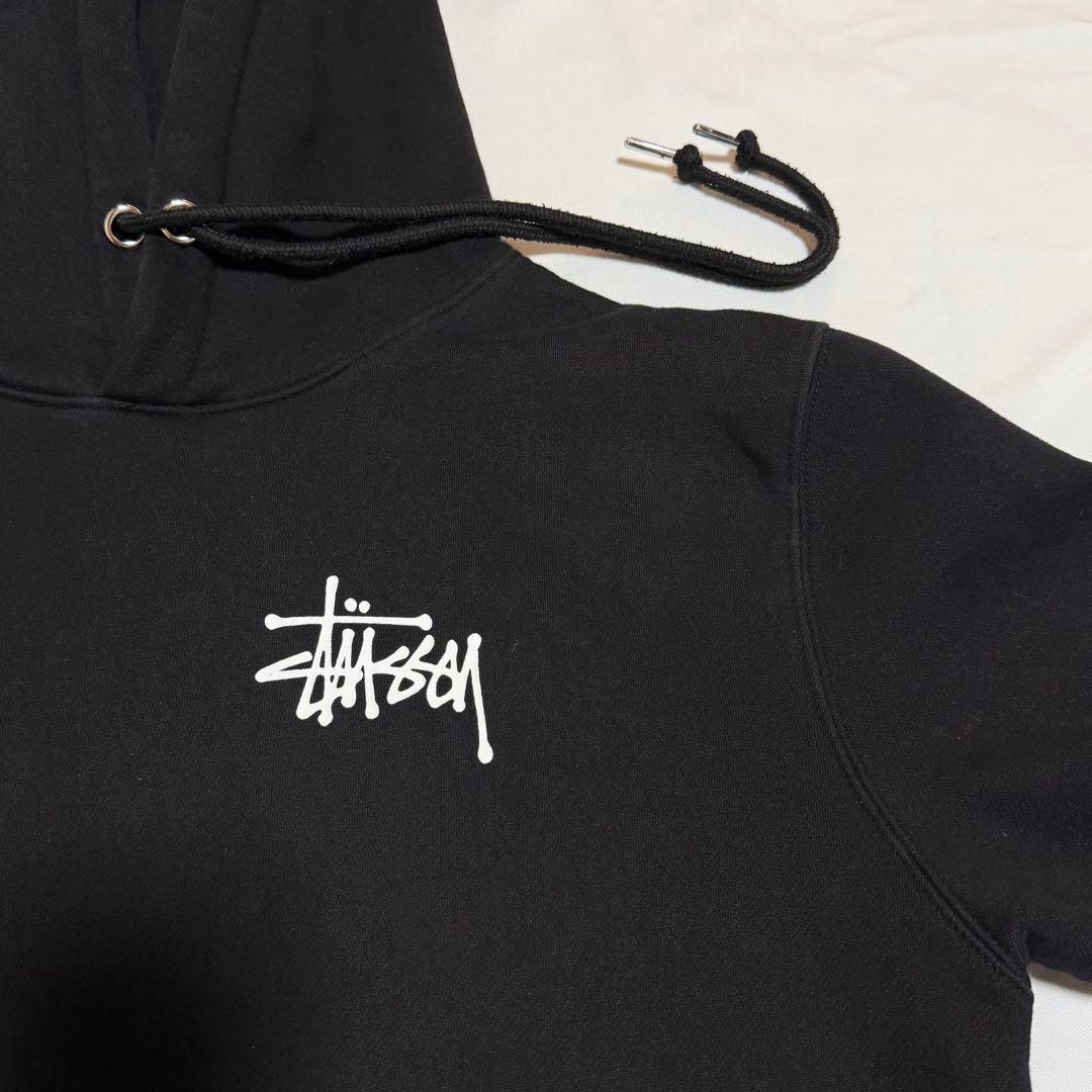 Stussy 黒 パーカー フード付き
