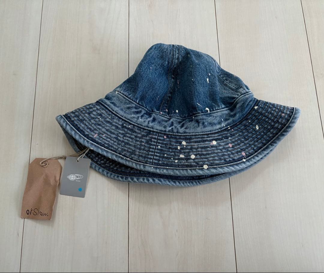 新品タグ付★orSlow★オアスロー★デニムバケットハット★