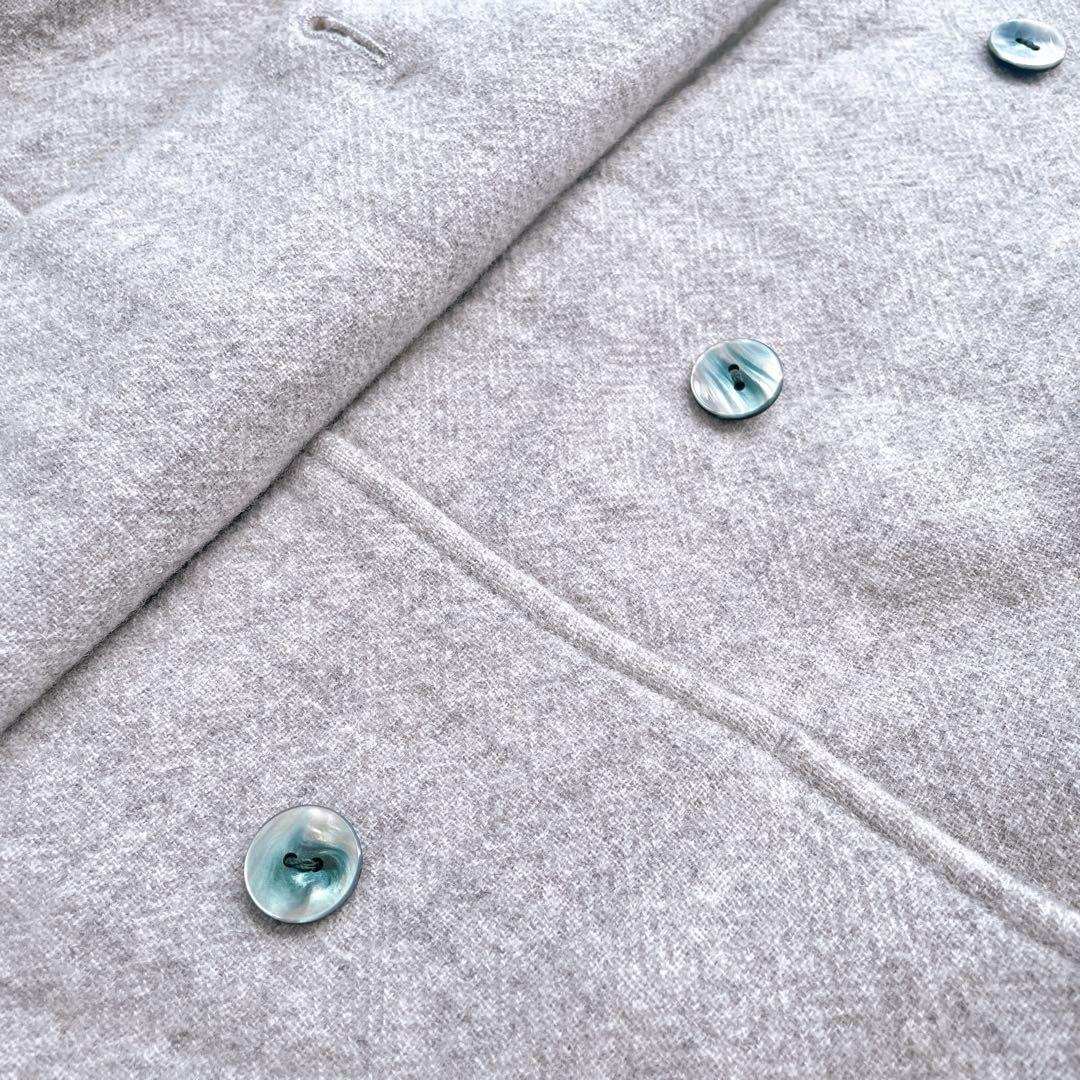 美品✨北欧暮らしの道具店 ノーカラー ロングコート ふんわり柔らかシルエット