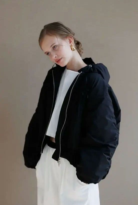 新品未使用♡pois♡ポワ、ribbon blouson、リボンブルゾン