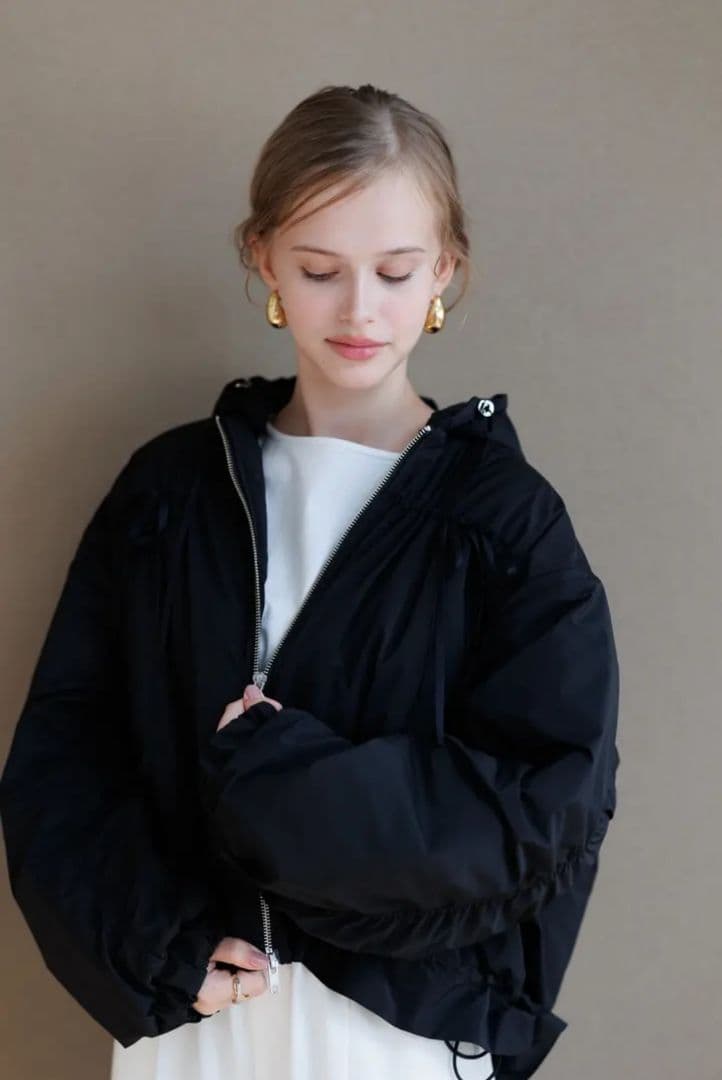 新品未使用♡pois♡ポワ、ribbon blouson、リボンブルゾン