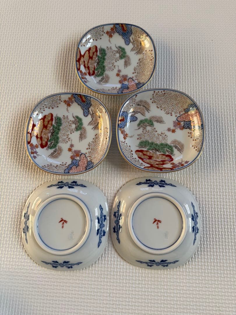 有田焼春秋文【小皿】季節感ある5枚セット