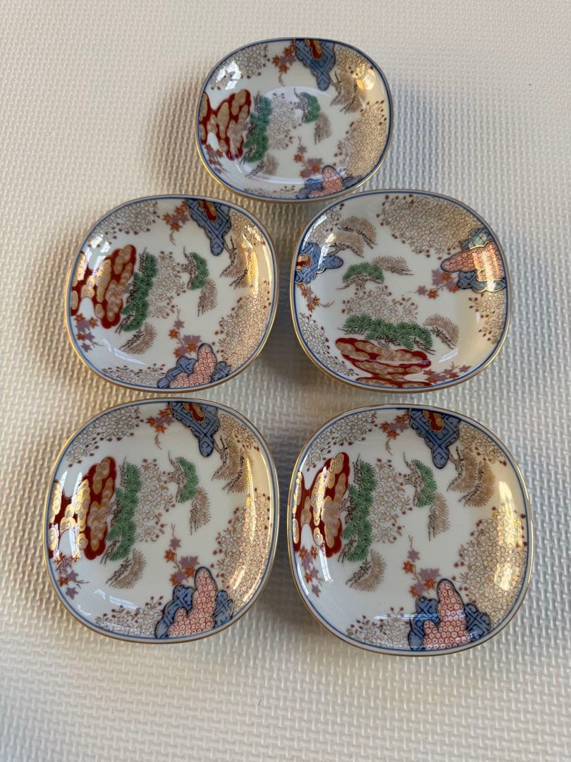 有田焼春秋文【小皿】季節感ある5枚セット