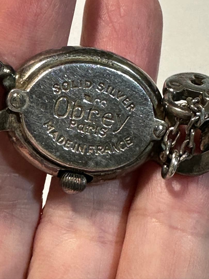 最終値下げ‼️Obrey ソリッドシルバー 腕時計　電池交換済み　稼働良好