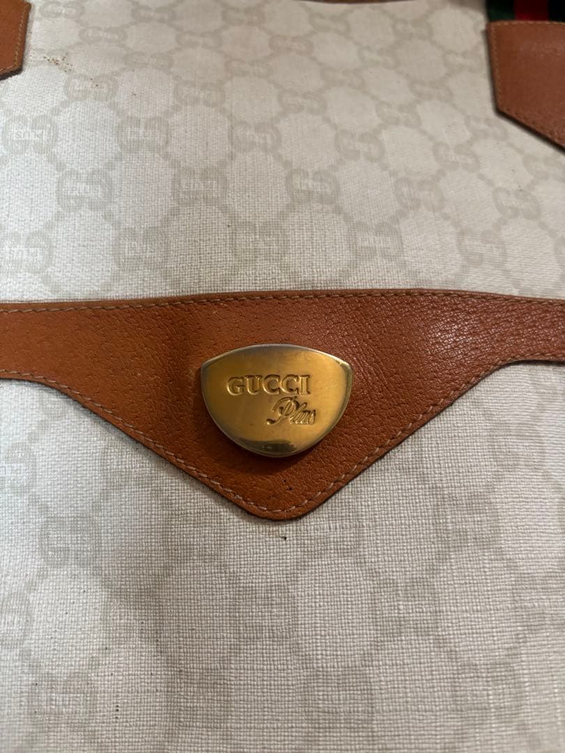 【希少】old GUCCIGGキャンバス シェリーライン トートバッグ