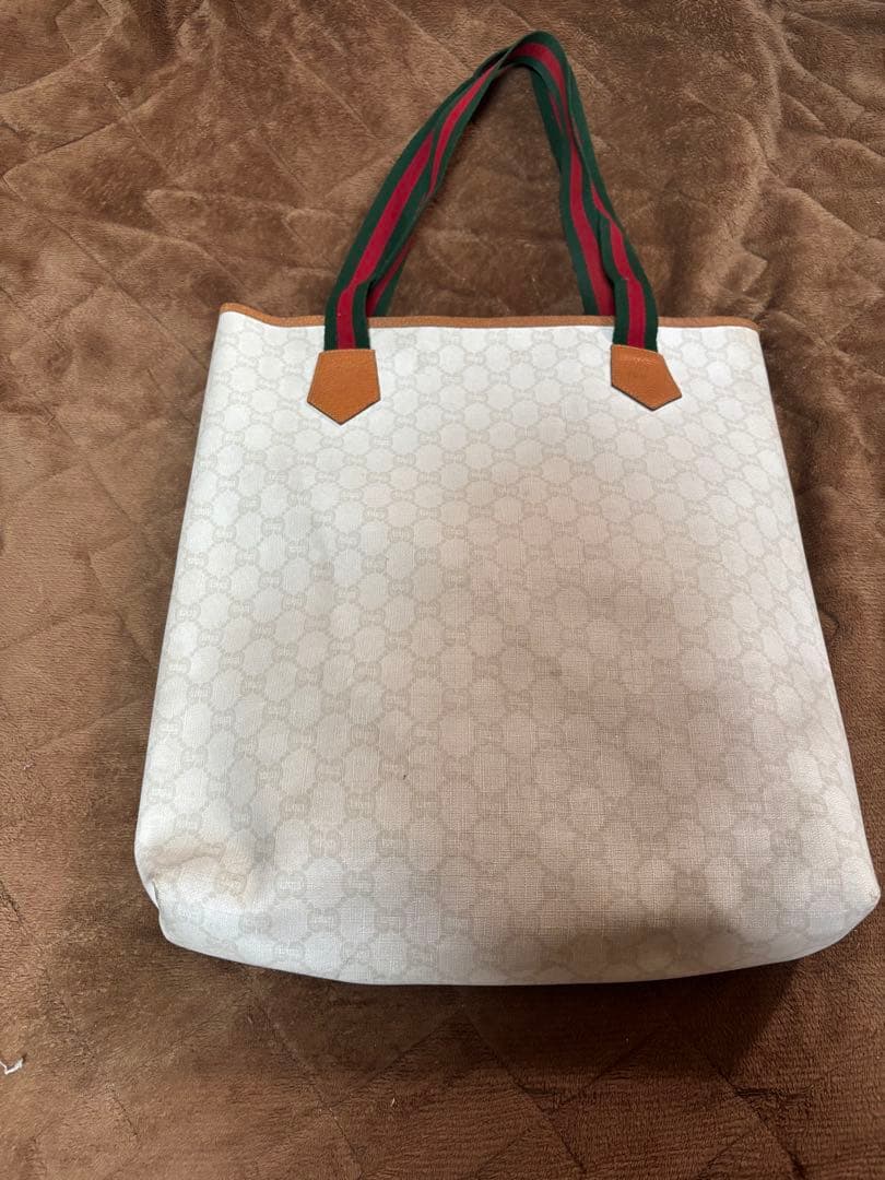【希少】old GUCCIGGキャンバス シェリーライン トートバッグ