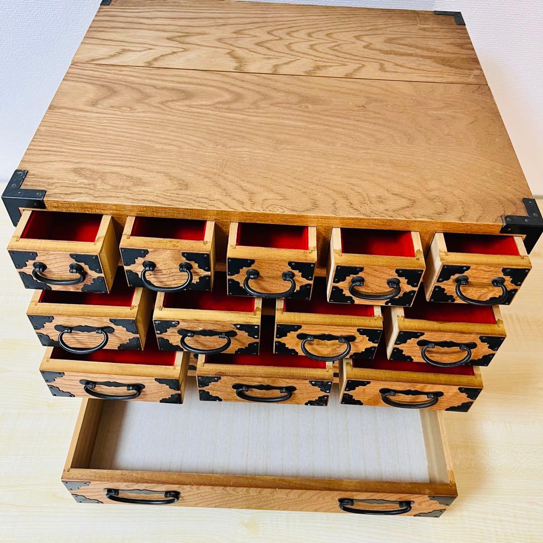 希少品　薬箪笥 小引き出し 小物入れ 薬箱 木製 裁縫 収納 昭和 レトロ