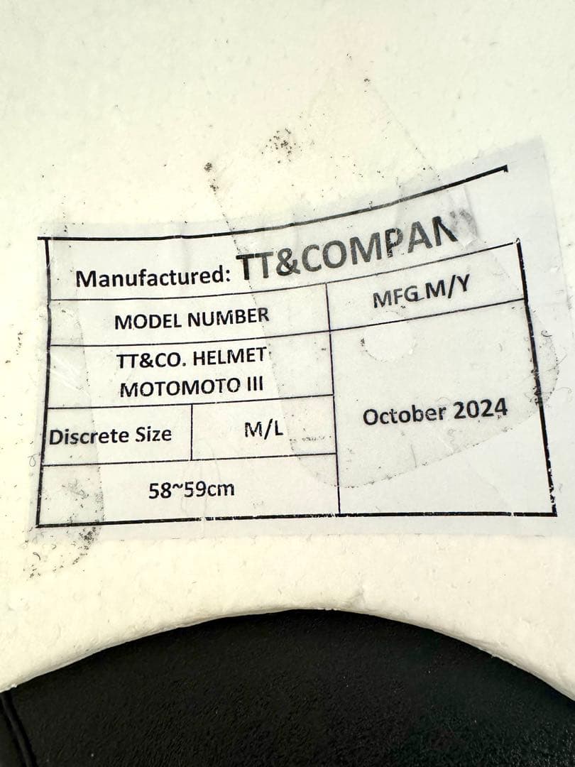 TT&CO. モトモト3 MOTOMOTO III ヘルメット M/L