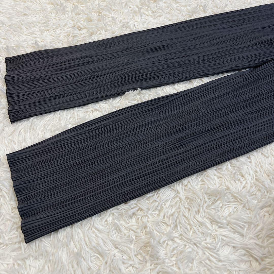 《美品》プリーツプリーズ プリーツパンツ グレー イッセイミヤケ ストレート