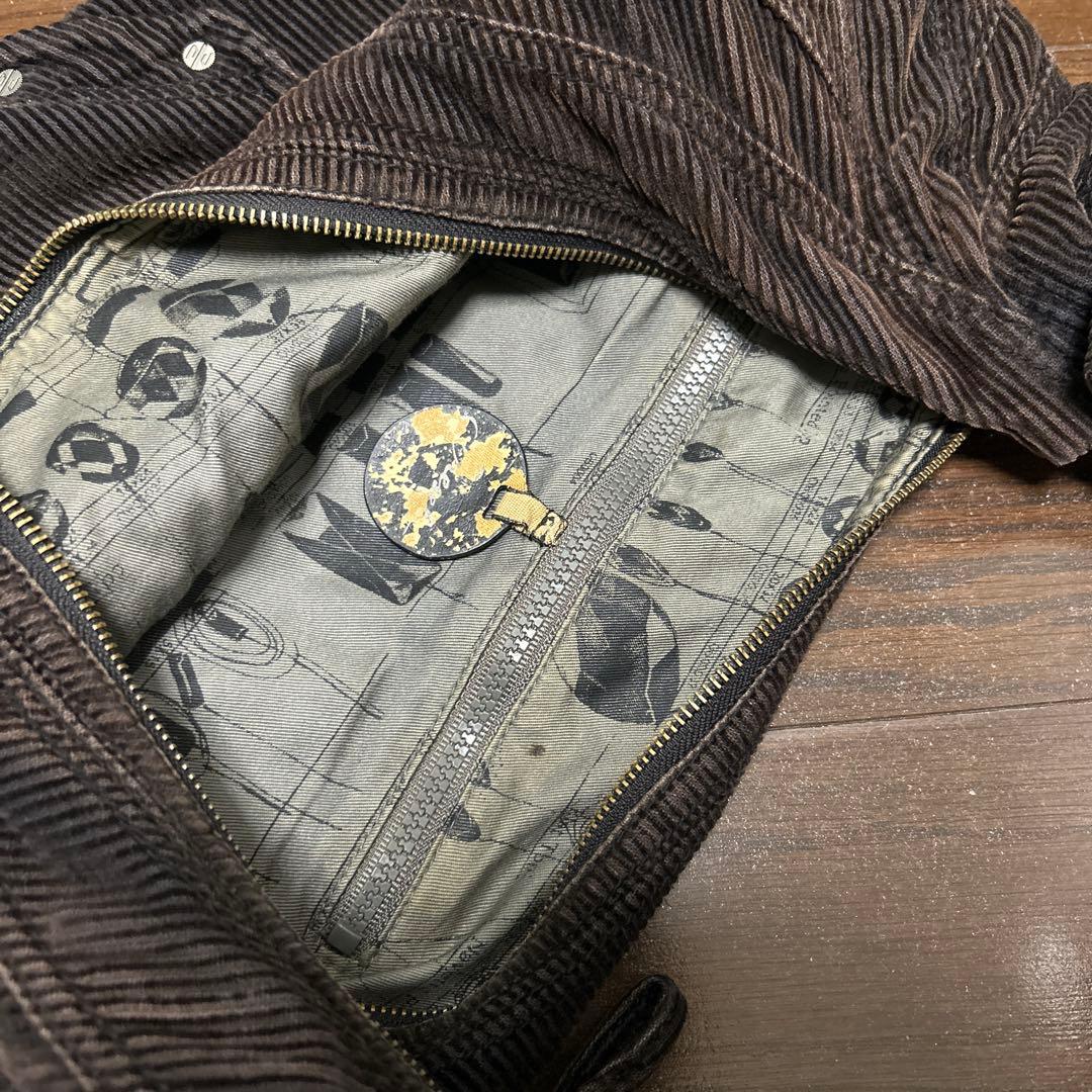 【希少/Y2K】DIESEL 太畝コーデュロイ 三日月型 ショルダーバッグ