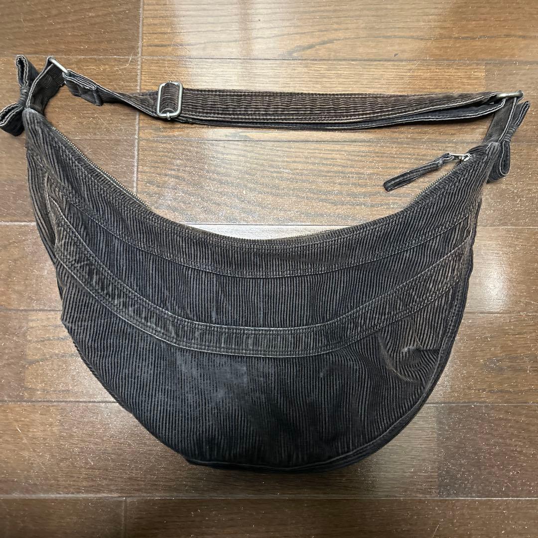 【希少/Y2K】DIESEL 太畝コーデュロイ 三日月型 ショルダーバッグ