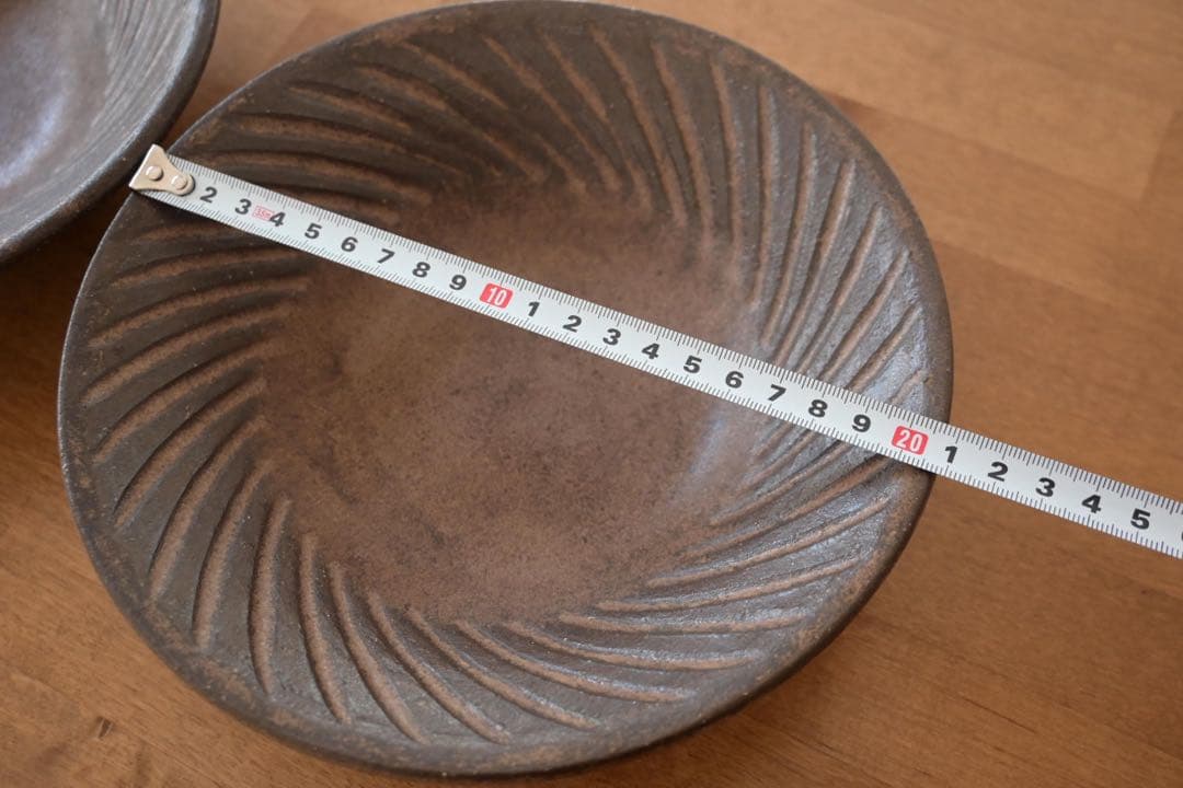 【新品】2枚セット小澤基晴　７寸ぐるぐるブロンズしのぎ　浅鉢