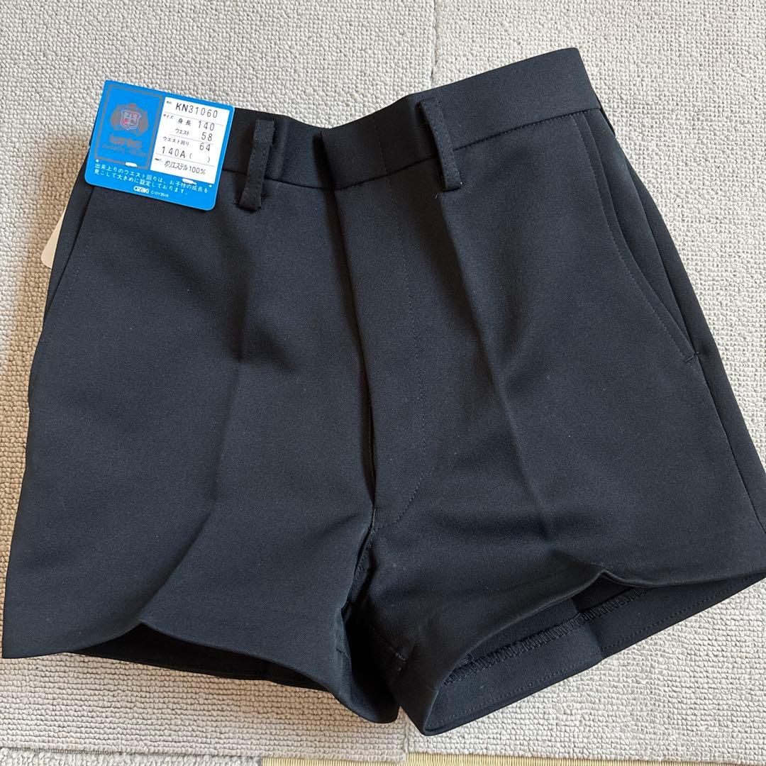 黒い学ラン 男 男児 サイズ140 ショートズボン2枚セット
