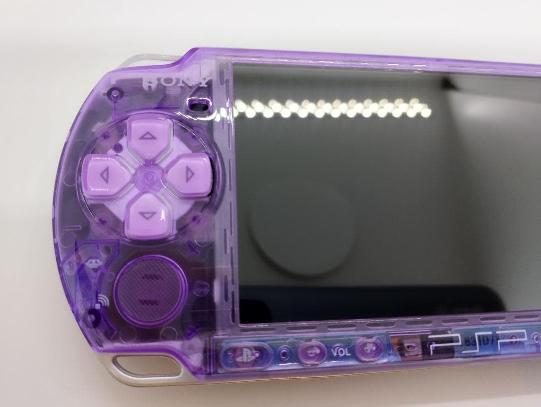 PSP 3000 すぐ遊べるセット【美品・カスタム】スケルトン　紫 パープル