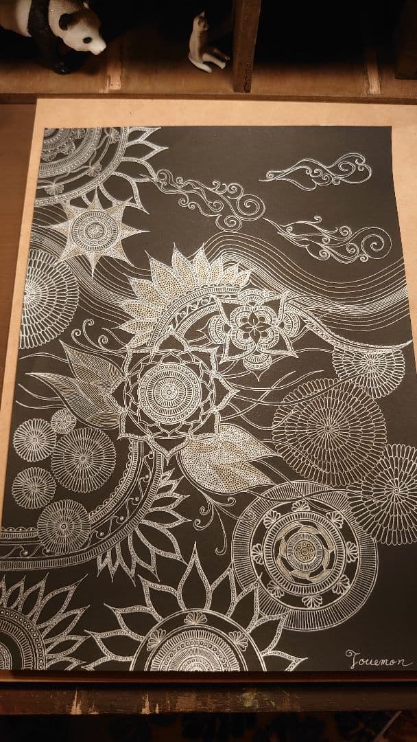 ゼンタングルアート、曼荼羅アート、アート、藤右衛門作、ペンアート