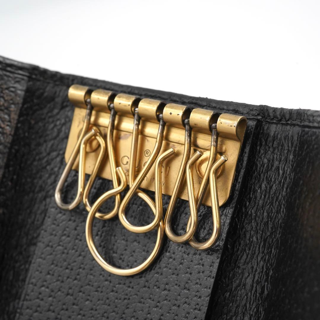 ✨プレゼント梱包✨　GUCCI キーケース　GGライン キャンバス 6連