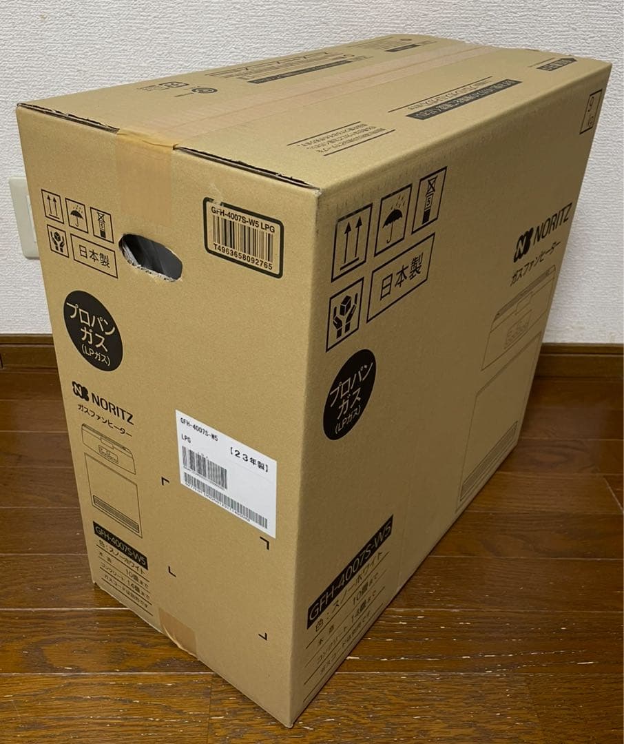 ノーリツ ガスファンヒーター GFH-4007S-WS【新品未開封】