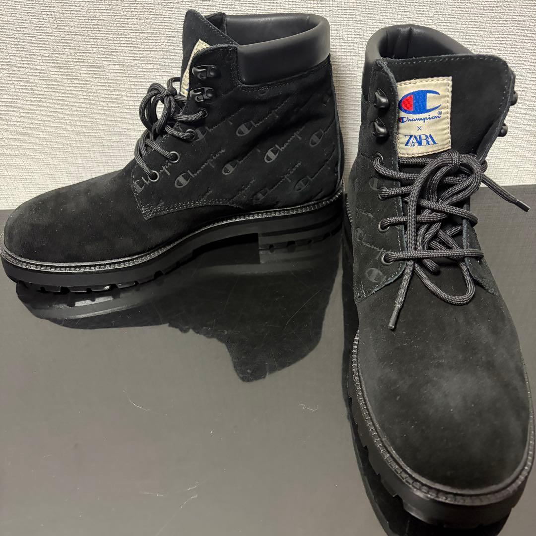 Champion ×ZARAレースアップレザーブーツ　27.5cm