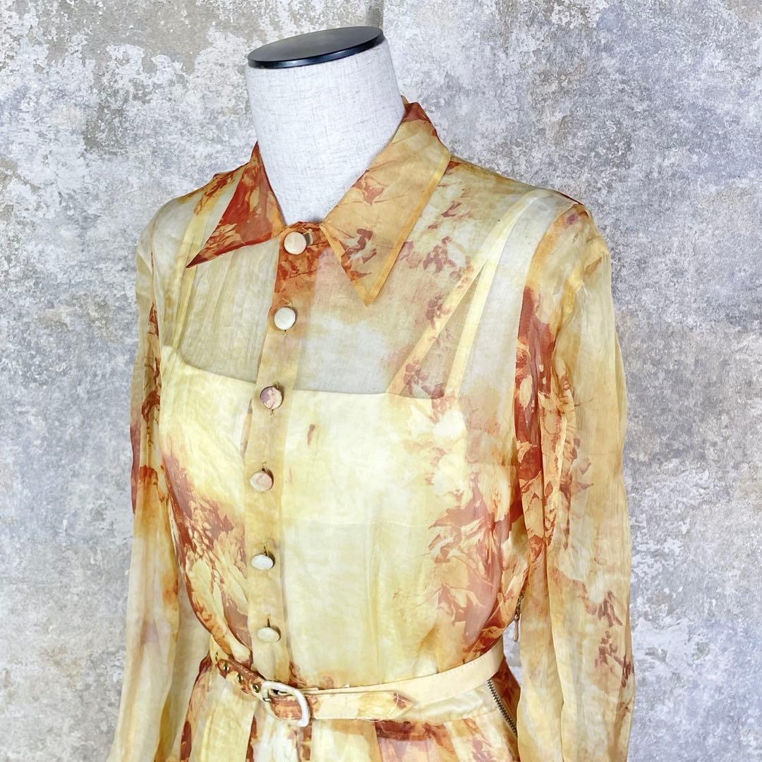 希少/美品● ジャンポールゴルチエ ワンピース インナー付き レース 花柄