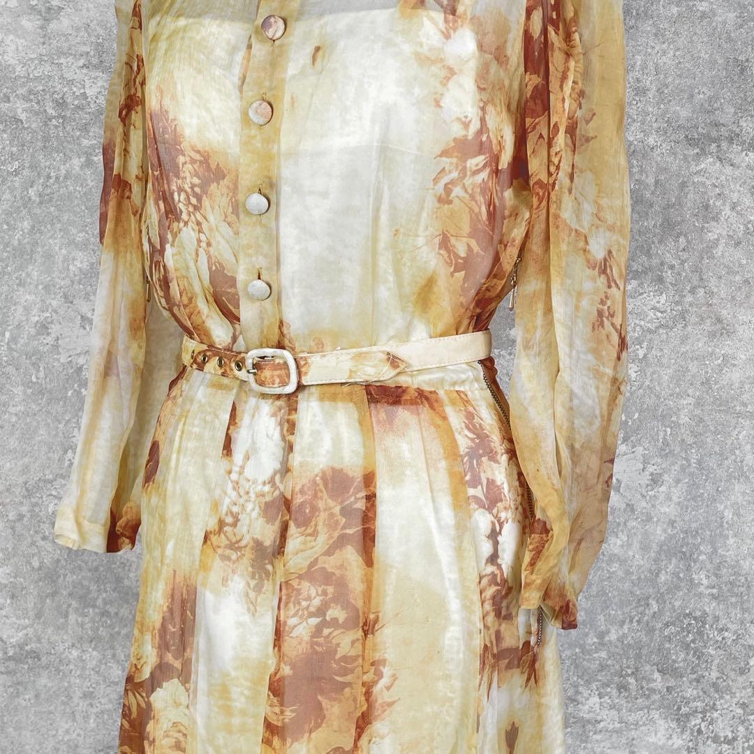 希少/美品● ジャンポールゴルチエ ワンピース インナー付き レース 花柄