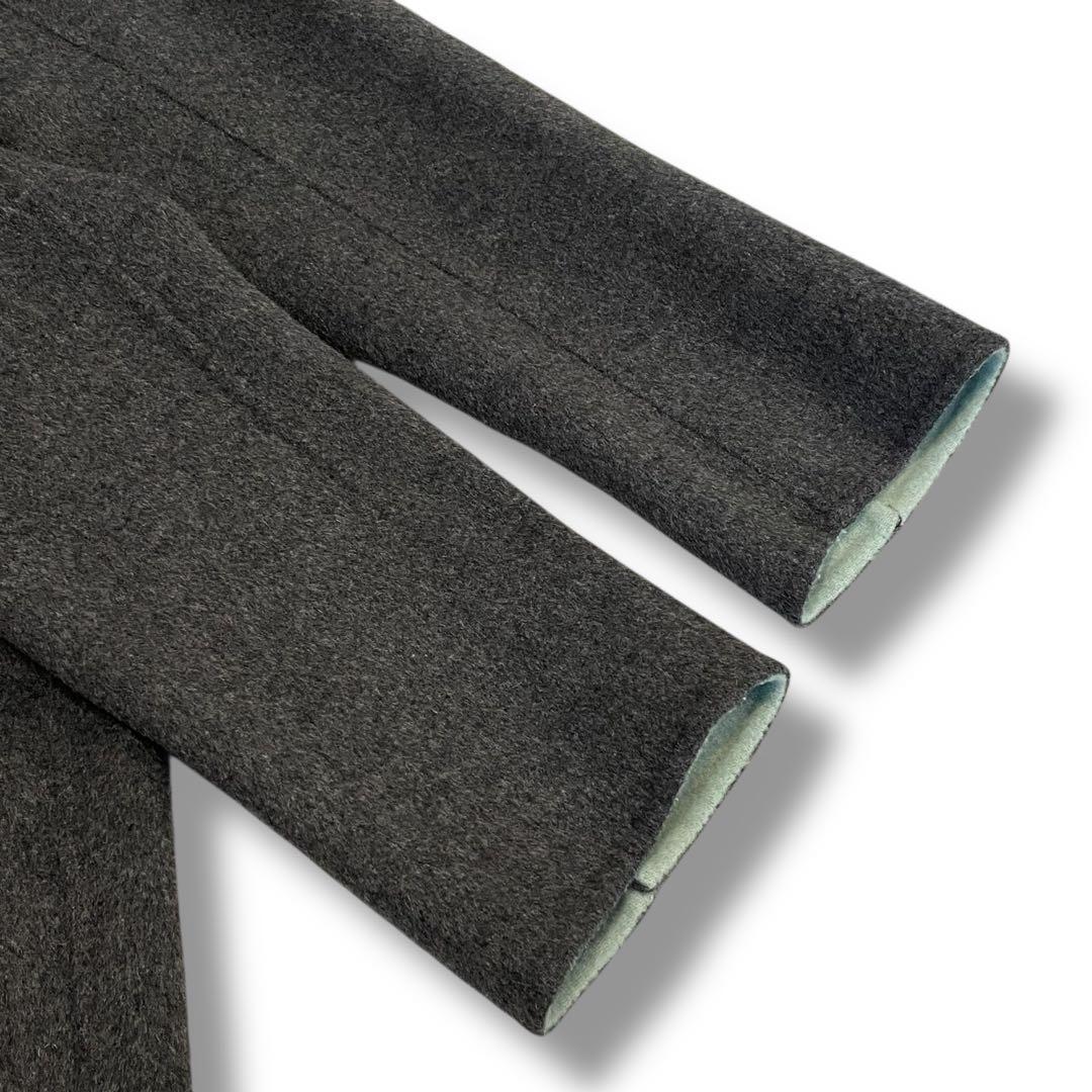 極美品◆エンフォルド ウールリバーノーカラーストレートコート バイカラー 36