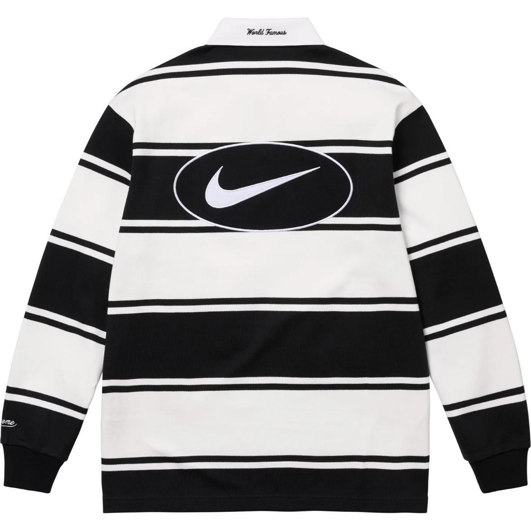 Supreme Nike Stripe Rugby 黒 M