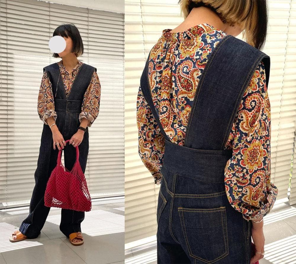 美品 トゥモローランド マカフィー 2,5万円 デニムのサロペット D439