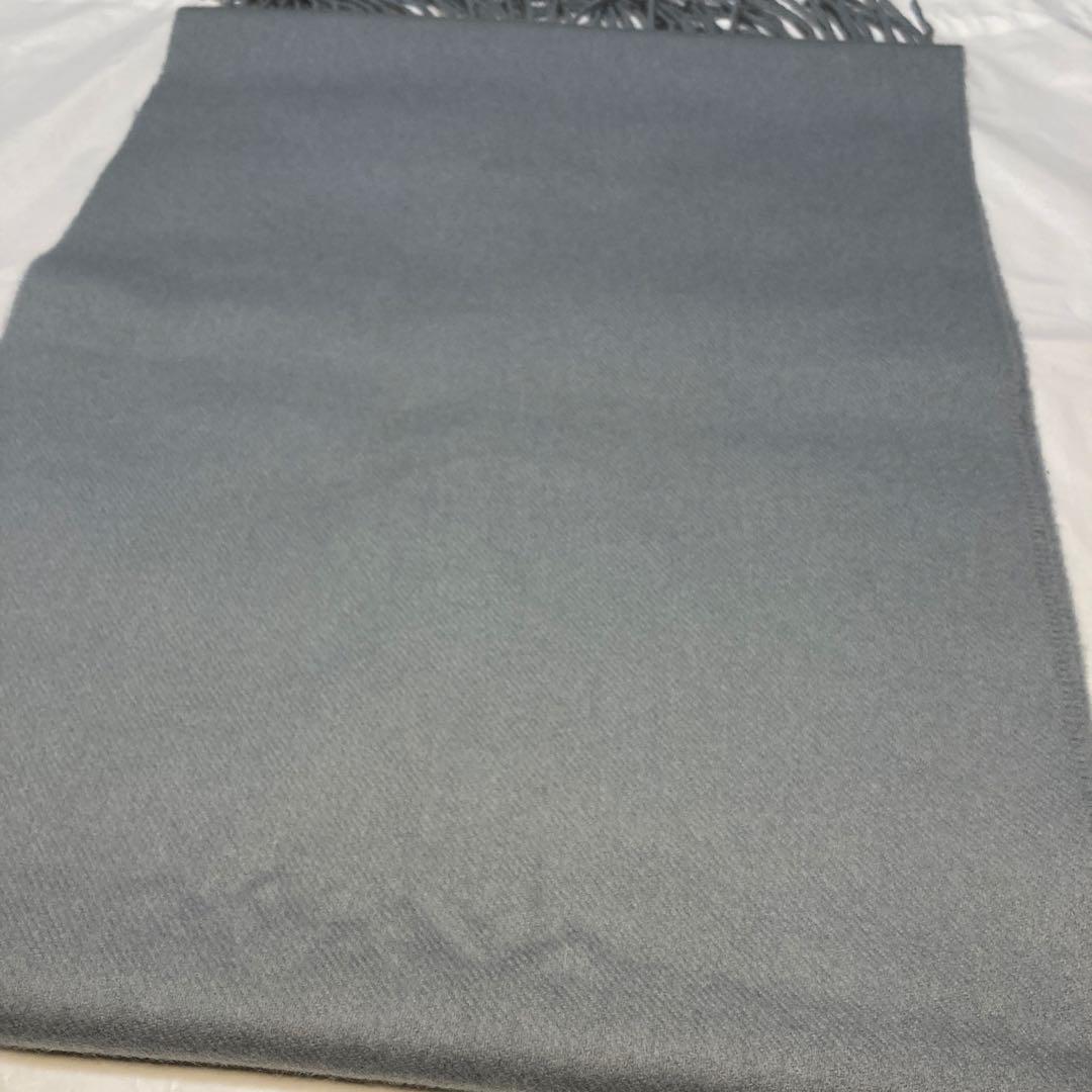 美品 ジョンストンズ カシミヤ100％ 中判ストール ライトブルー 国内正規品