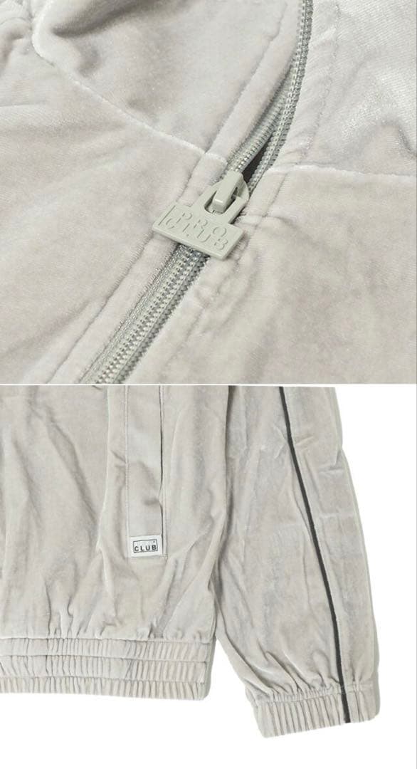 PRO CLUB ベロア　ライトグレー ジャージ