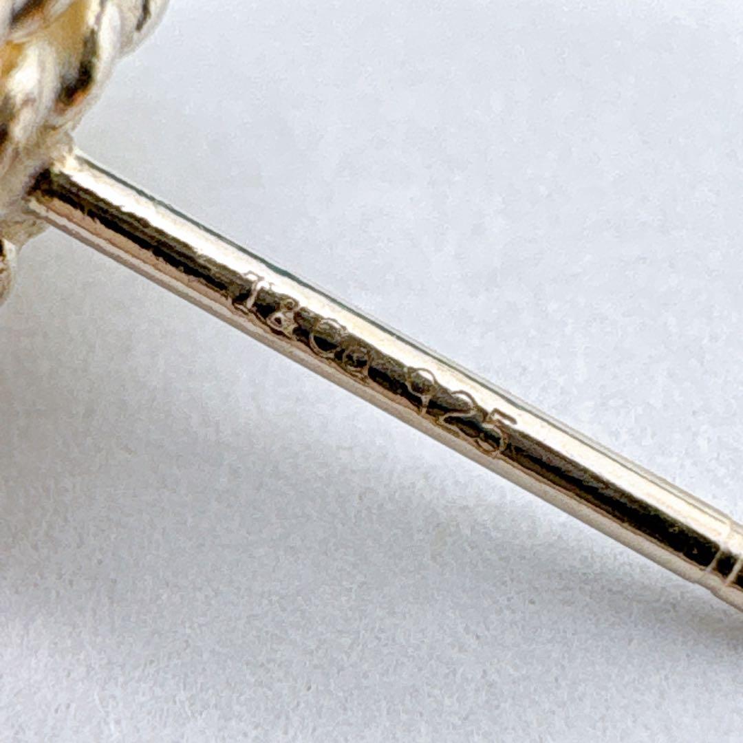 極美品 オールドティファニー サマセット ノット ボール ピアス シルバー925