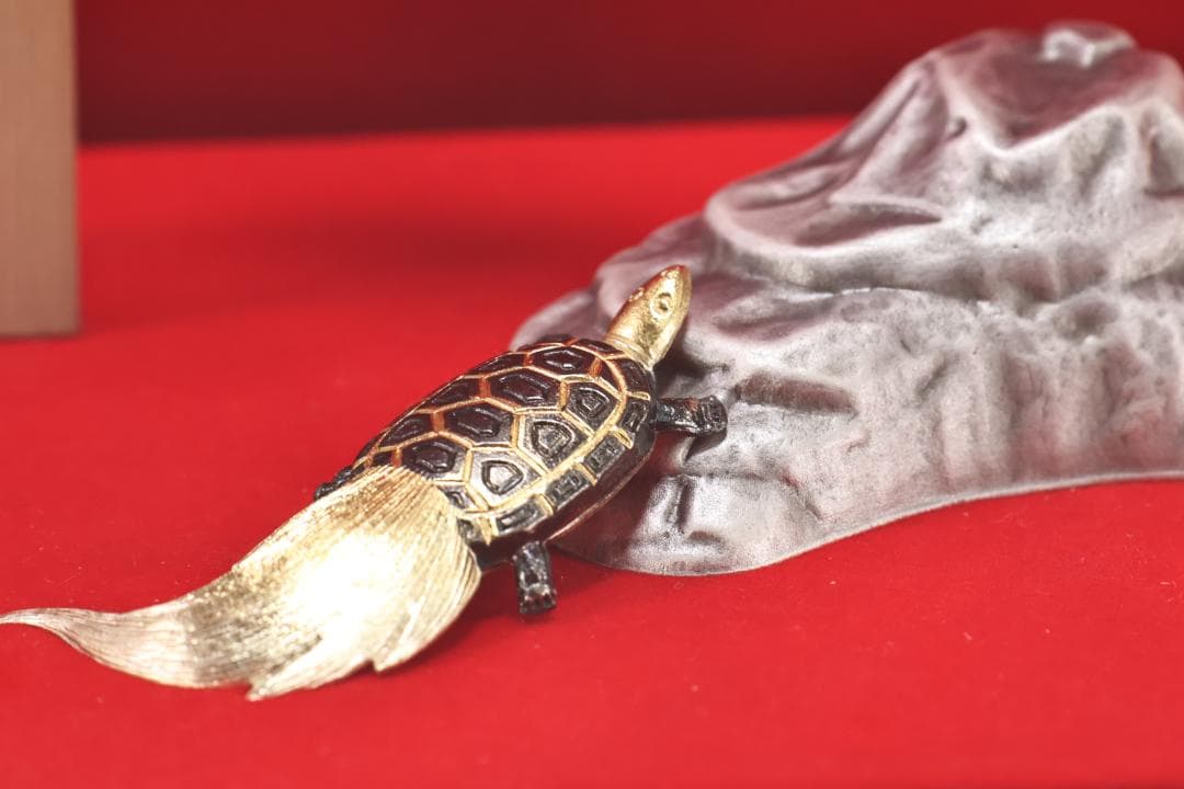 篠原、関武比古 作　純銀製　『 丹頂祝賀の舞 』 ４号　置物　床飾