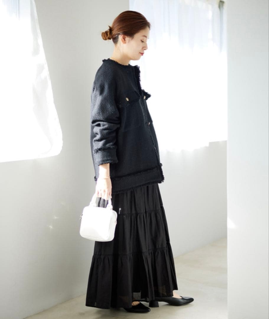 ジャーナルスタンダード クリアツイードジャケット　ブラック