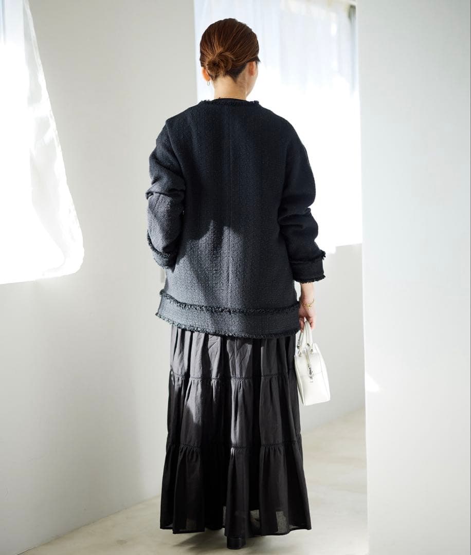 ジャーナルスタンダード クリアツイードジャケット　ブラック