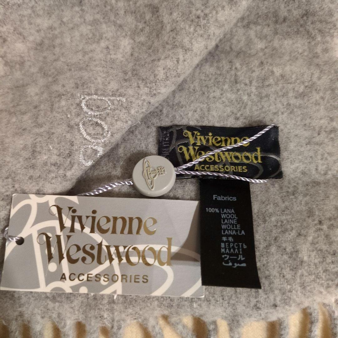 Vivienne Westwood マフラー グレー アイボリー